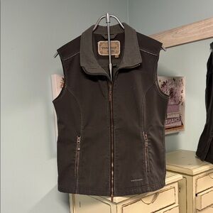 Twist Men’s Gray Workwear Utility Vest Two-Way Zipper Size Medium